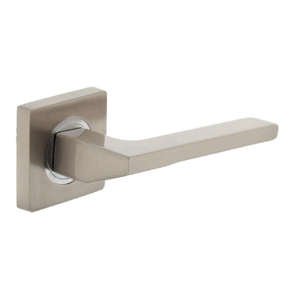 Door handle Ben Square rosette nickel matt