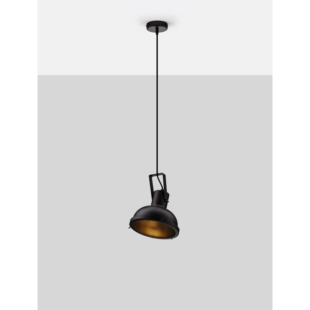Pendant lamp Ruvi 1-light black Lyora 5212017446329