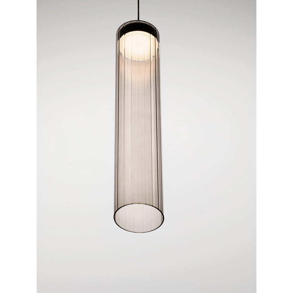 Design pendant lamp Brielle anthracite with mocha glass Lyora 5212017495419