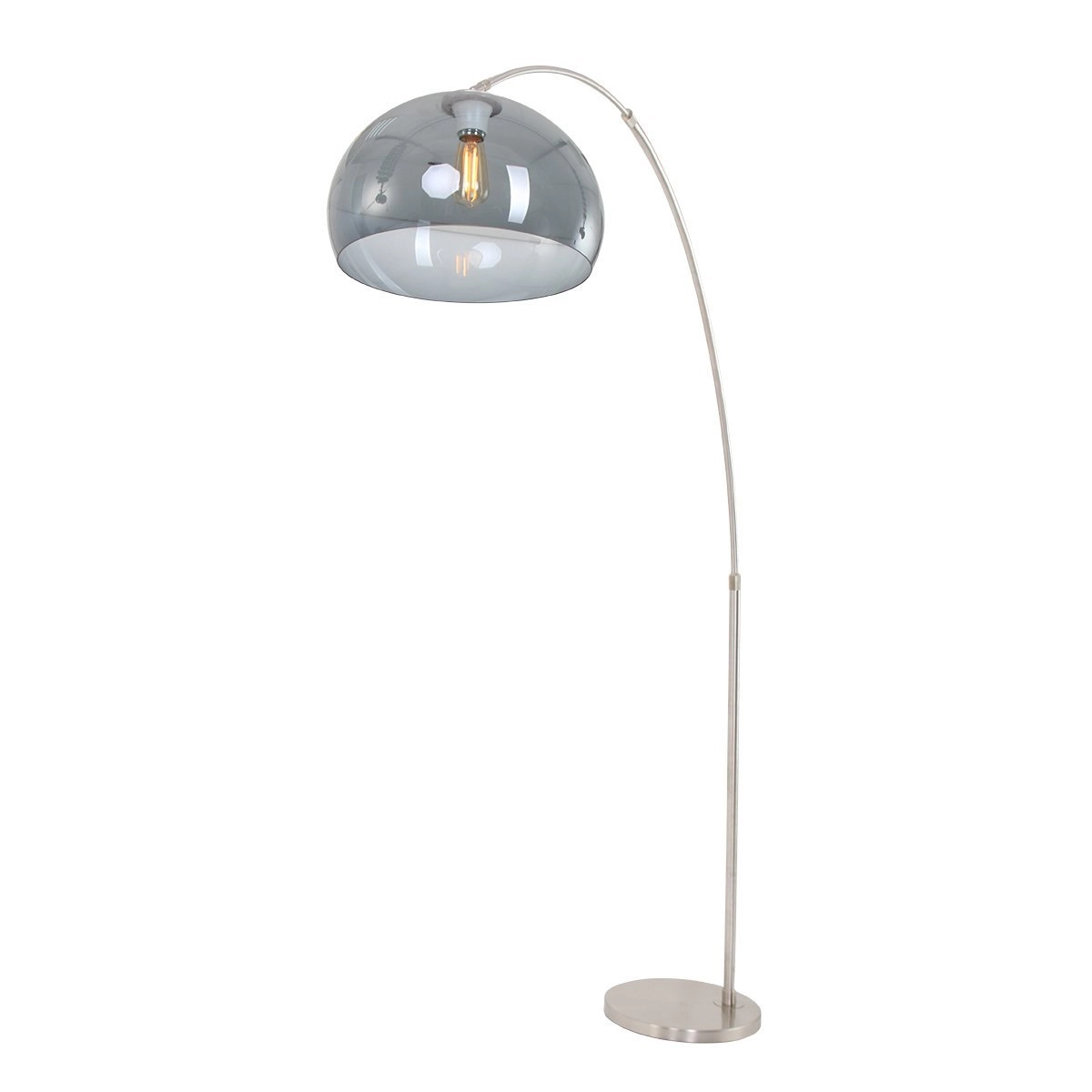 Arc lamp Gramineus steel with smoke glass