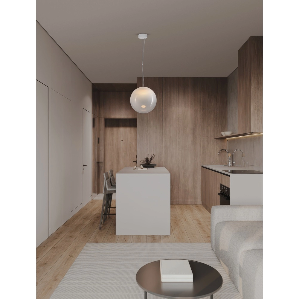White pendant lamp Bolita bulb Ø 30cm Lyora 5212017483577