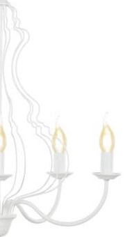 White chandelier Margaret Ø 55cm Lyora 5903139633093