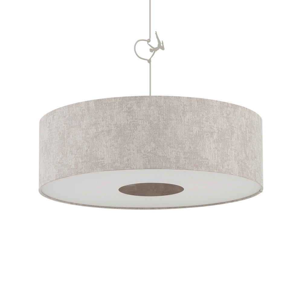 Pendant lamp Cedro sand brown Ø 65cm