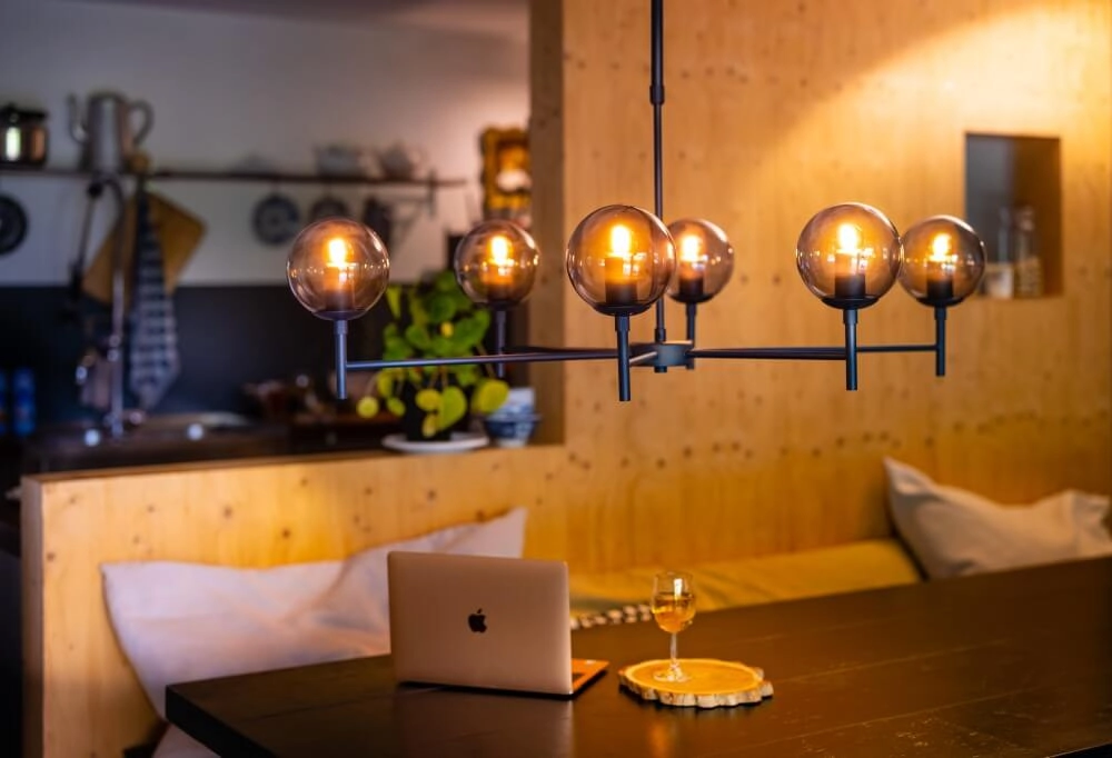 Glass pendant lamp Davina ETH 8720195302735