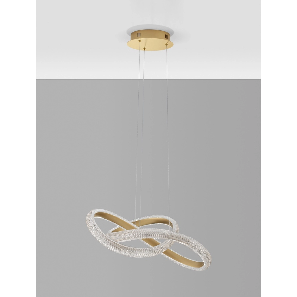 Pendant lamp Medora Curl gold 52.5cm Lyora 5212017433428