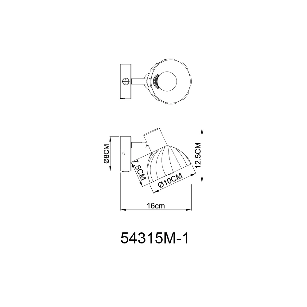 Wall lamp Zachery Gold Globo 9007371531493