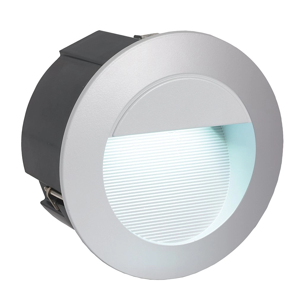 Led recessed wall light Zimba Round LED grey