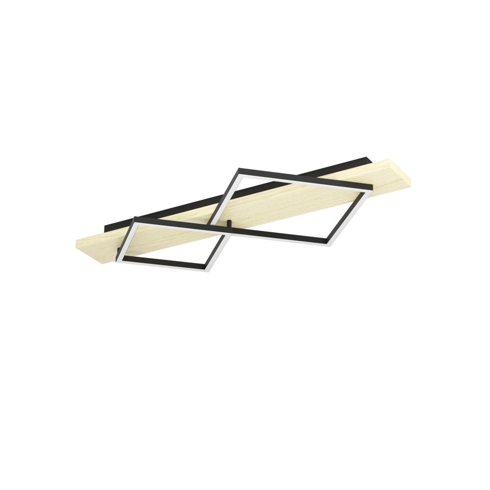 Design ceiling lamp Boyal black with wood