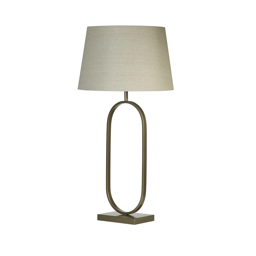 Table lamp Modish bronze with cream cap