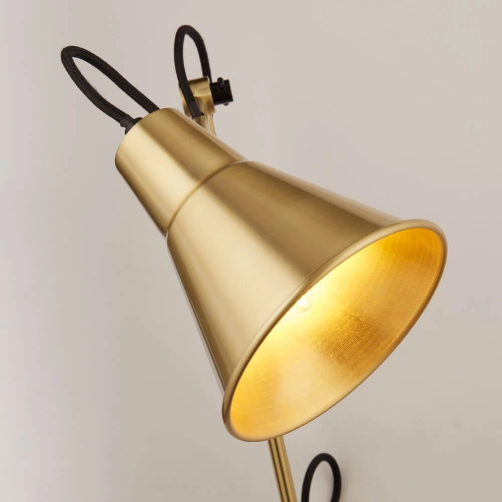 Fold-out wall lamp Swing Arm gold Searchlight 5053423241241