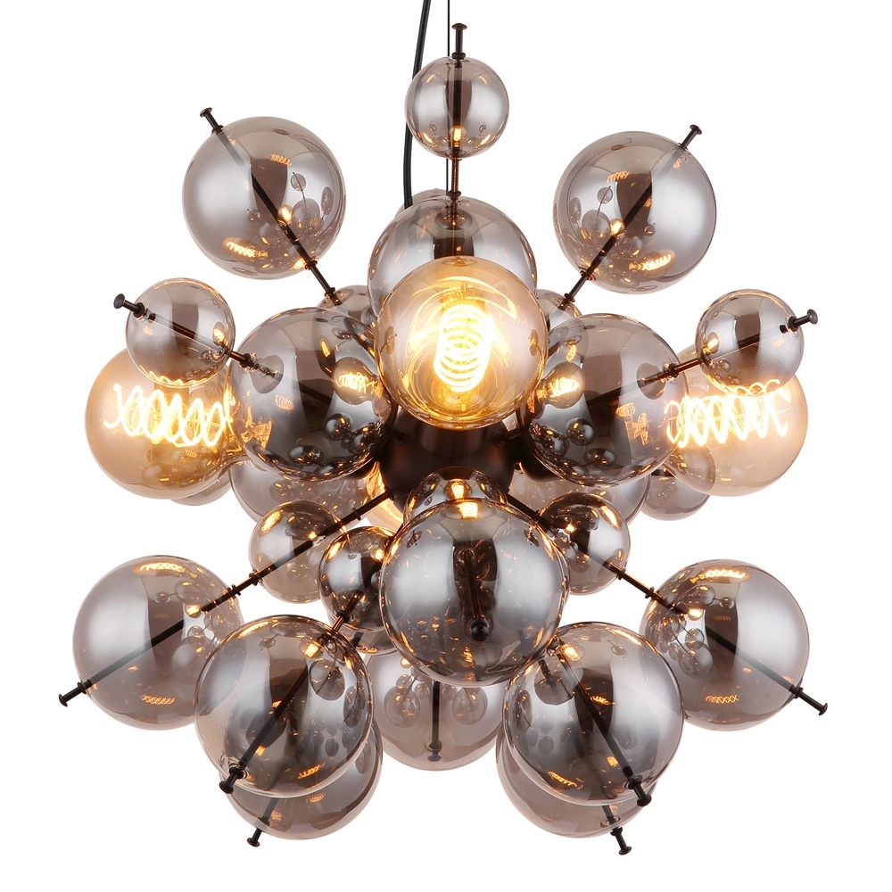 Unique pendant lamp Udo smoke glass Ø 51cm Globo 9007371506170