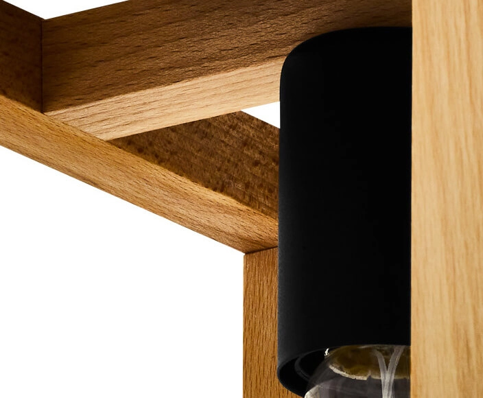 Wooden ceiling lamp Blackcrown 1 Eglo 9002759321468