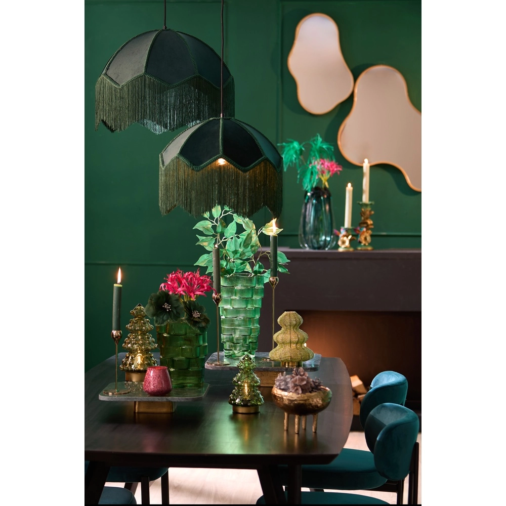 Pendant lamp Malacia Ø 50cm - velvet green Light & Living 8717807759285