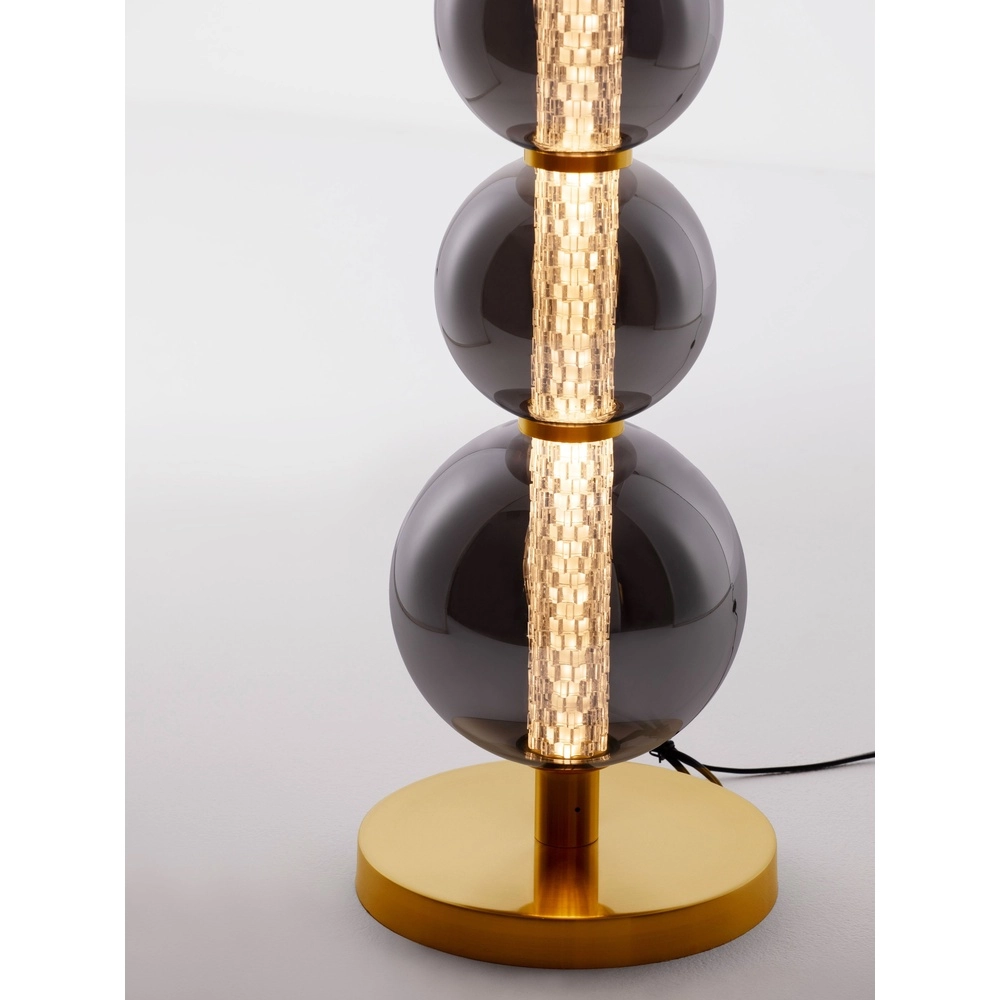 Design floor lamp Navi gold with smoke glass Lyora 5212017477590