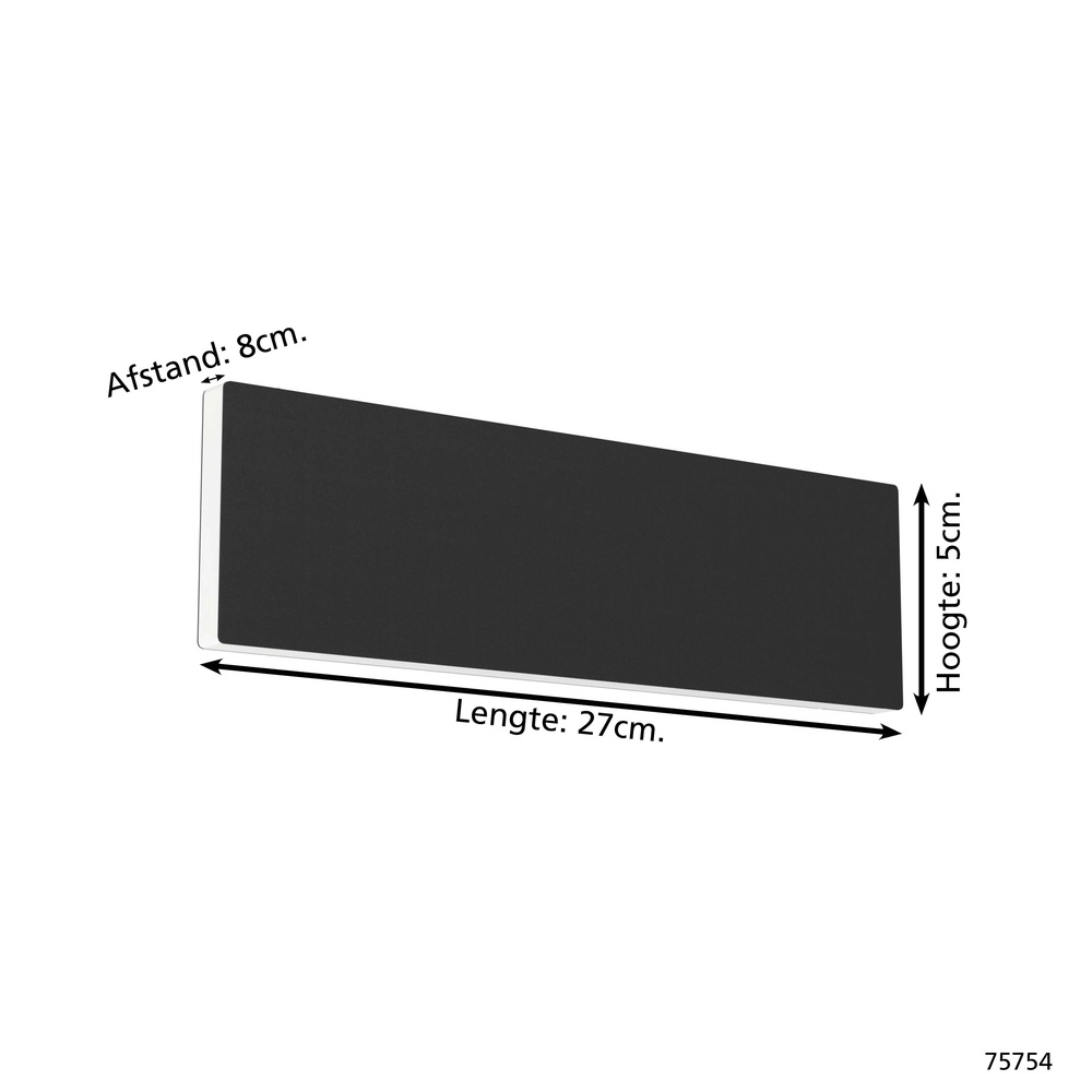 Led wall lamp Rgbic 27cm - black Eglo 9002759757540