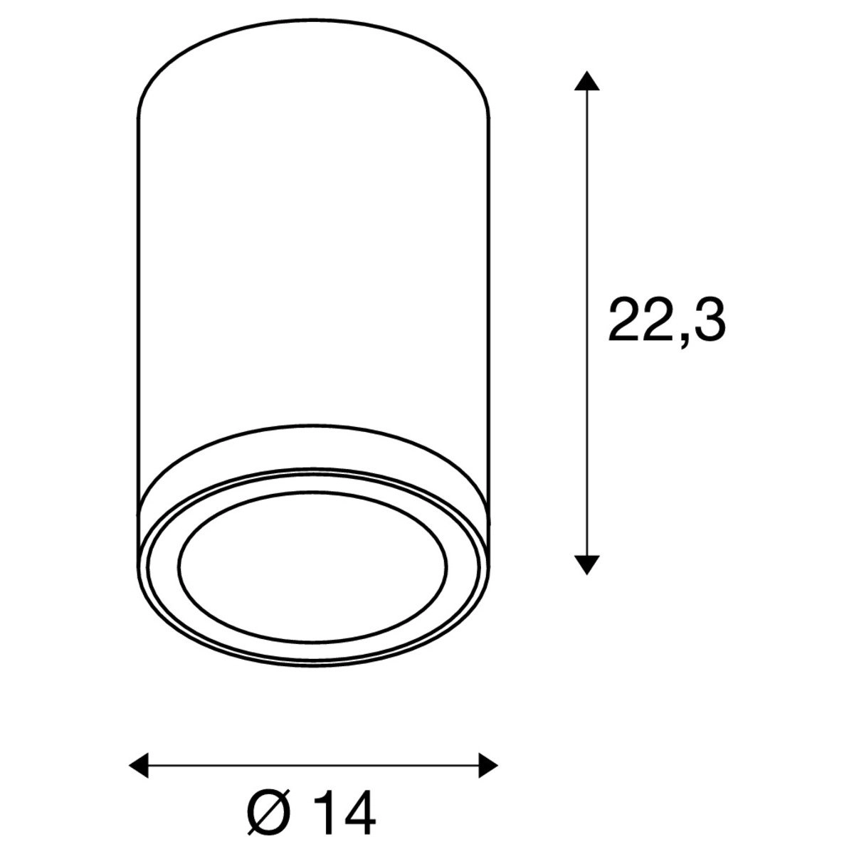 Ceiling surface mounted spot Enola Round SLV 4024163235990