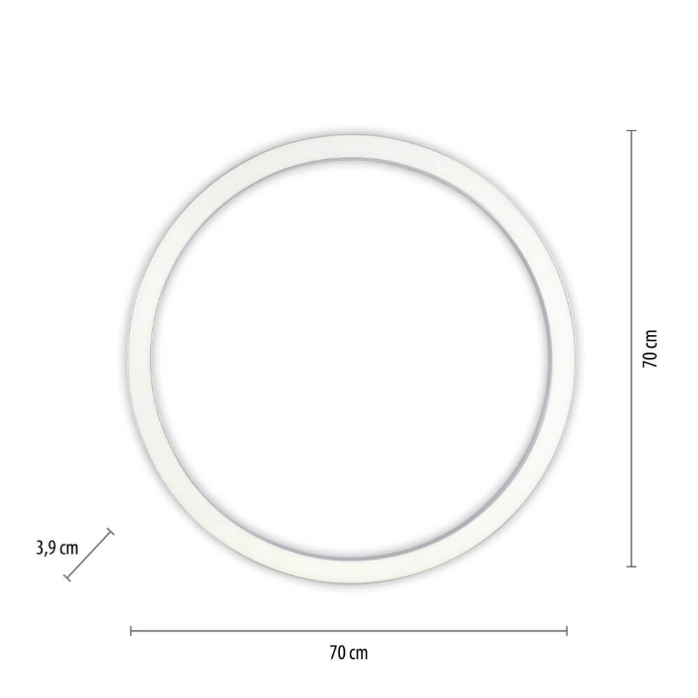 Round floor lamp Pure Lines Round Ø 70cm aluminum Paul Neuhaus 4012248373538