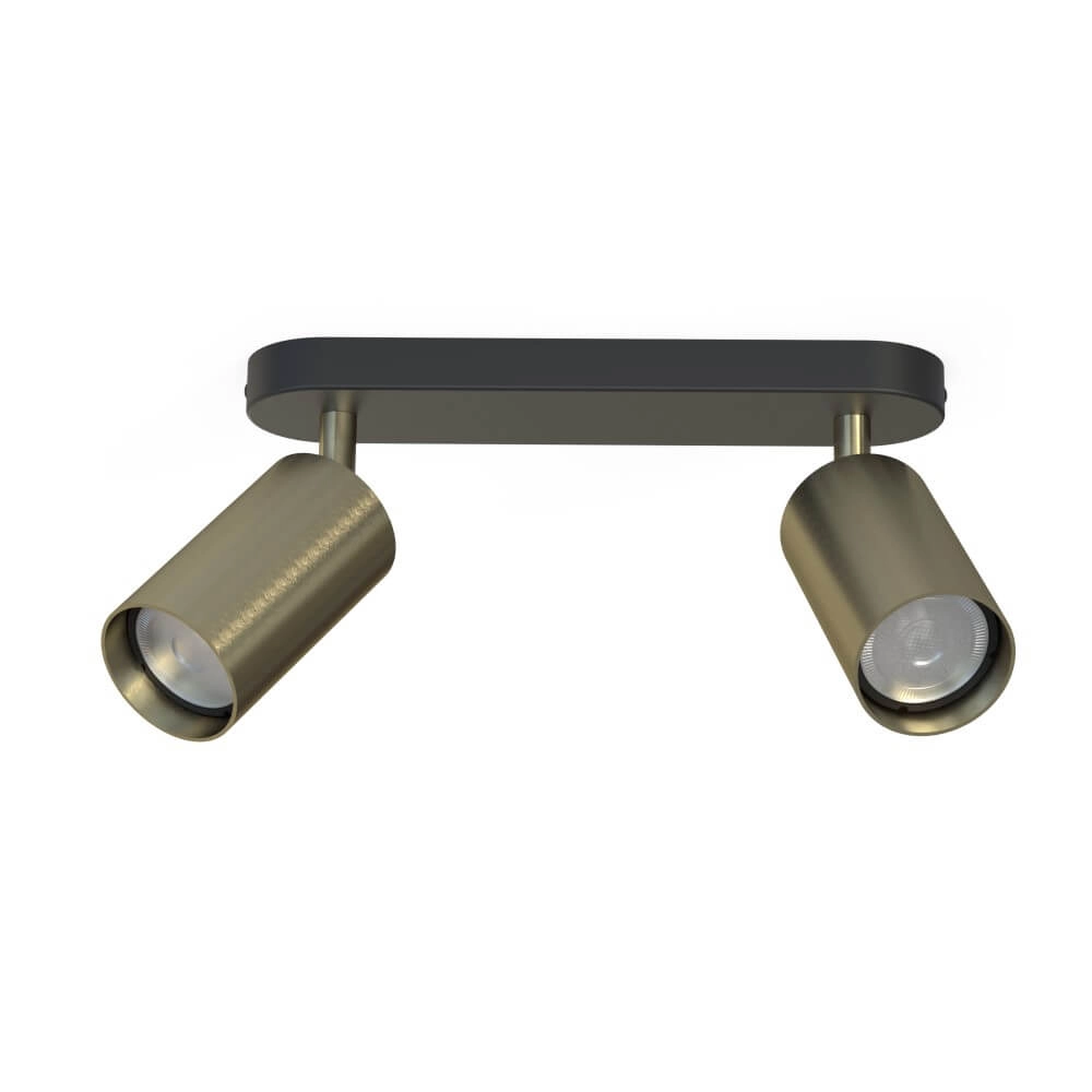 Double surface-mounted spotlight Eye gold with black
