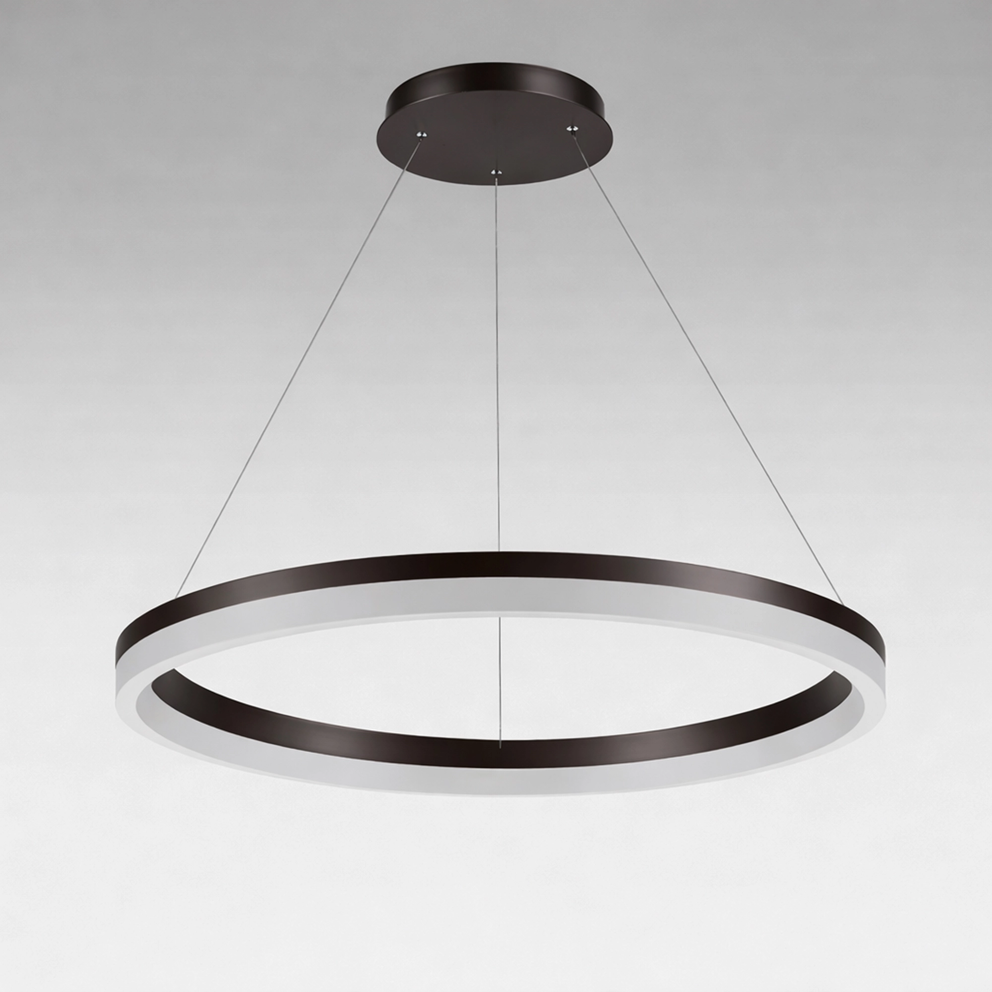 Sleek pendant lamp Ara Ø 60cm bronze Lyora 5053423316079