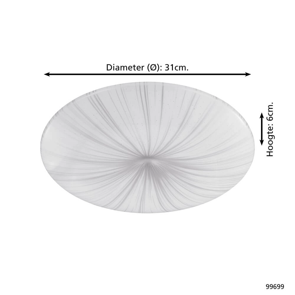 LED ceiling light Nieves Ø 31cm Eglo 9002759996994