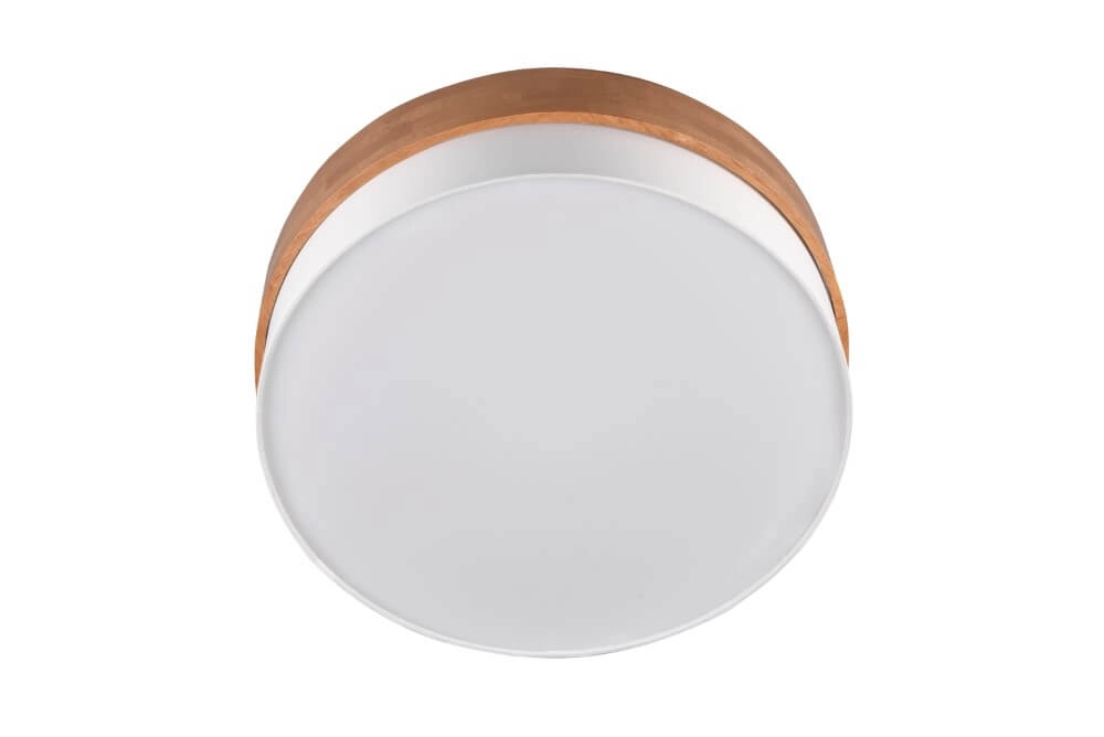 Ø 50cm ceiling lamp Seasons wood with white Trio 4017807526202