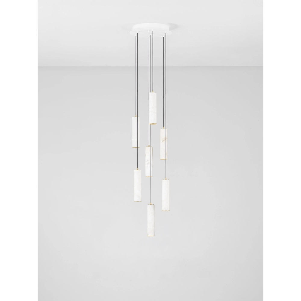 Pendant lamp Diletto Gold with white 7-lights Lyora 5212063503236