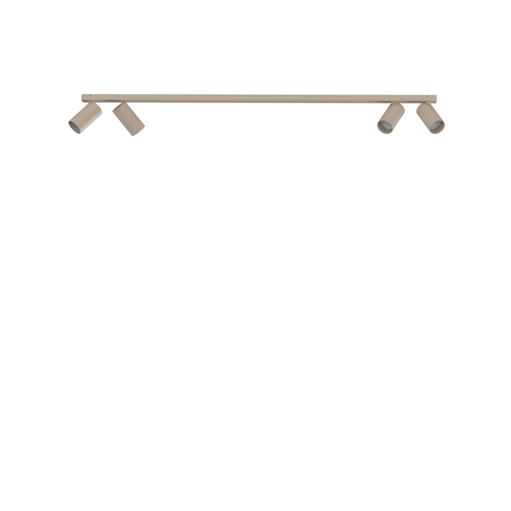 4-light surface-mounted spot Mono sand brown