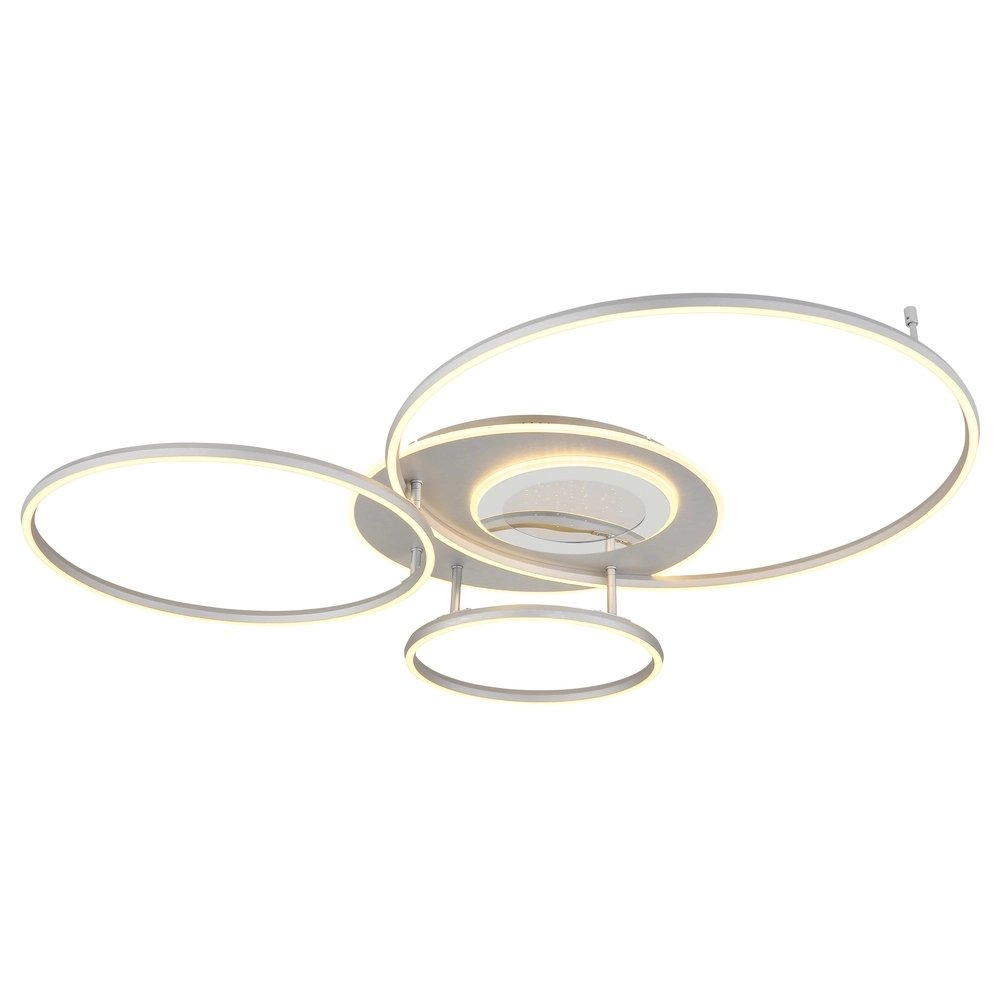 Modern ceiling lamp Johnson silver grey Globo 9007371592548
