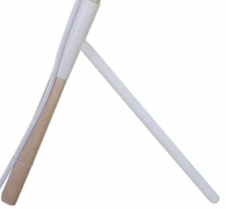 Country table lamp Sensa Tripod white with wood Artdelight 8719831732555