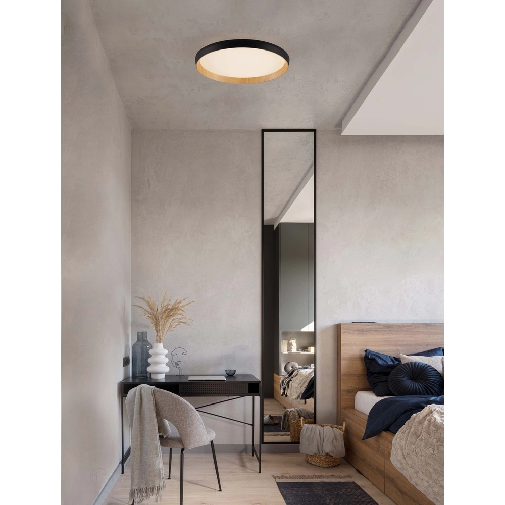 Ceiling light Vomos black Ø 40cm