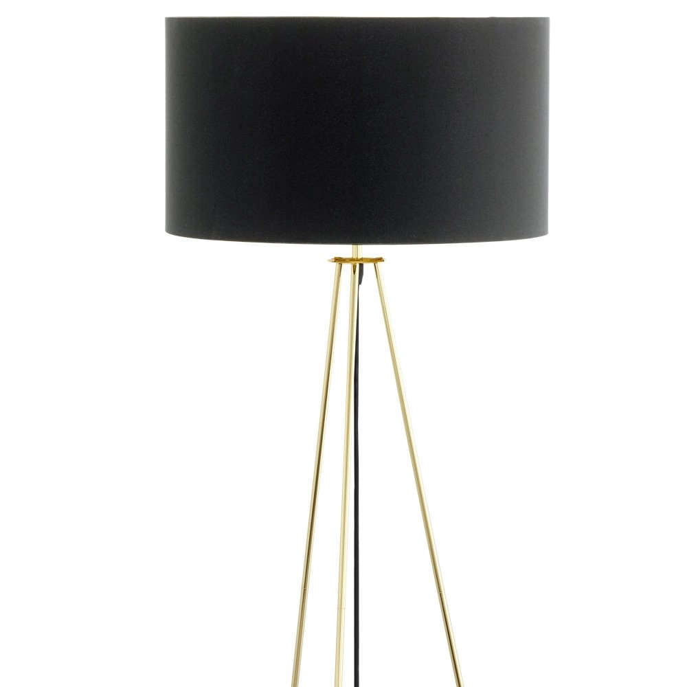 Standing lamp Camporale gold with black lampshade Stars of Light 9002759392314
