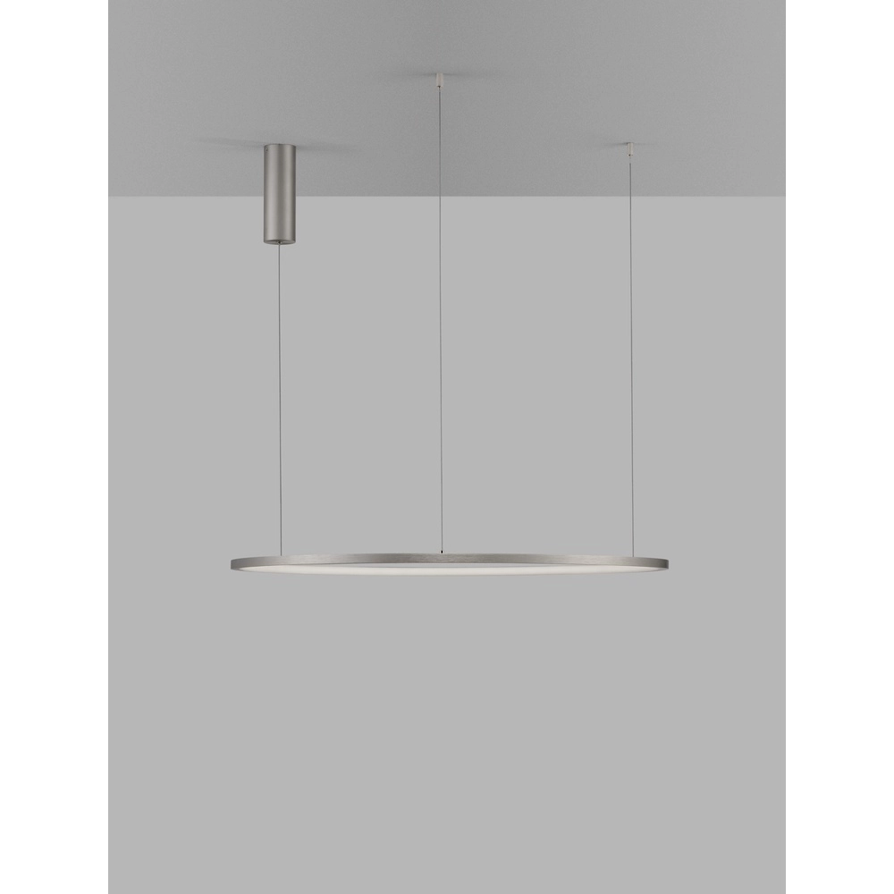 Round pendant lamp Tarquin silver grey Ø 80cm Lyora 5212017438324