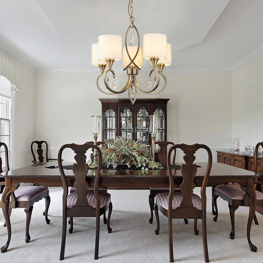 Classic pendant lamp Alberto 5-light antique bronze Searchlight 5053423097749