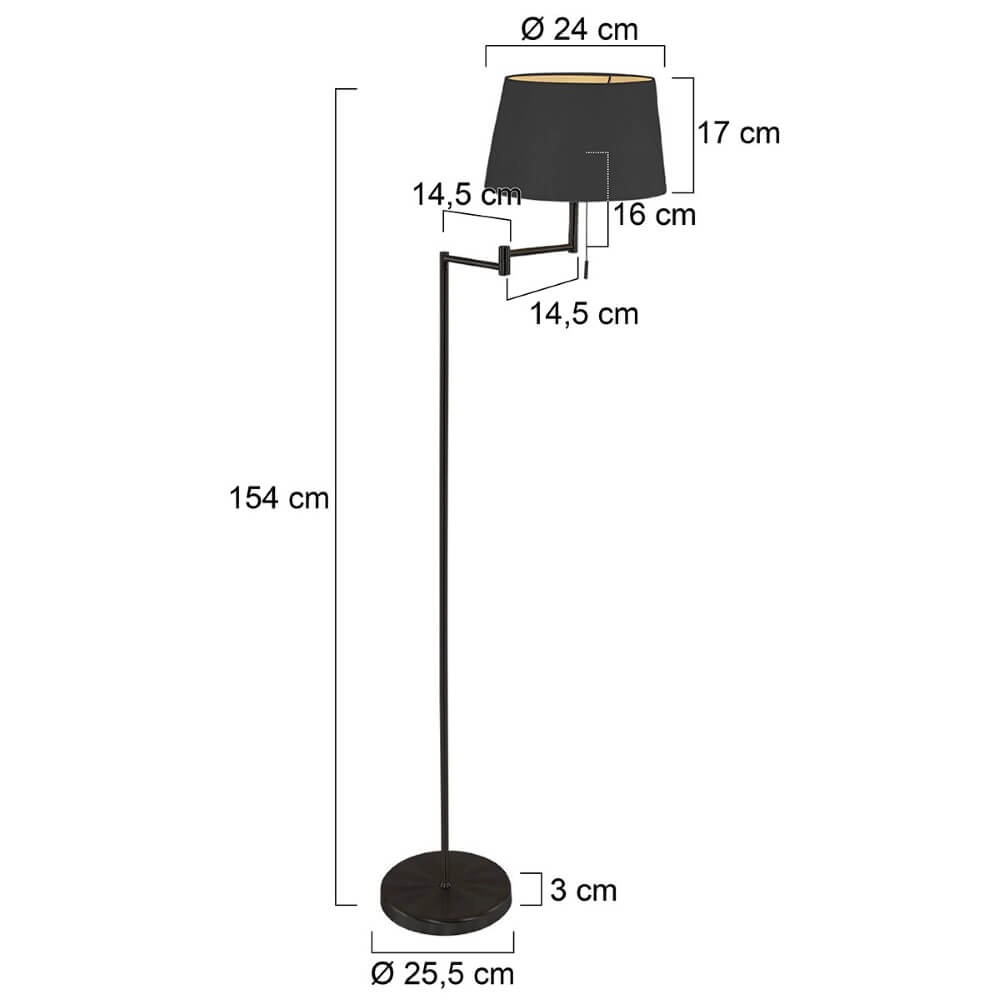 Black table lamp Bella Steinhauer 8712746171143