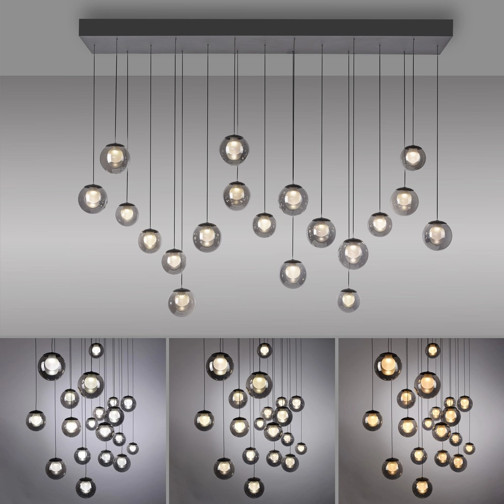 19-light pendant lamp Pure Popup mystic grey Paul Neuhaus 4012248396698