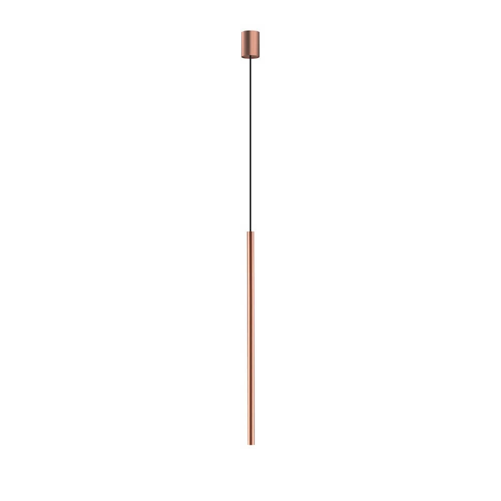 Narrow pendant lamp Laser 750 Red brass