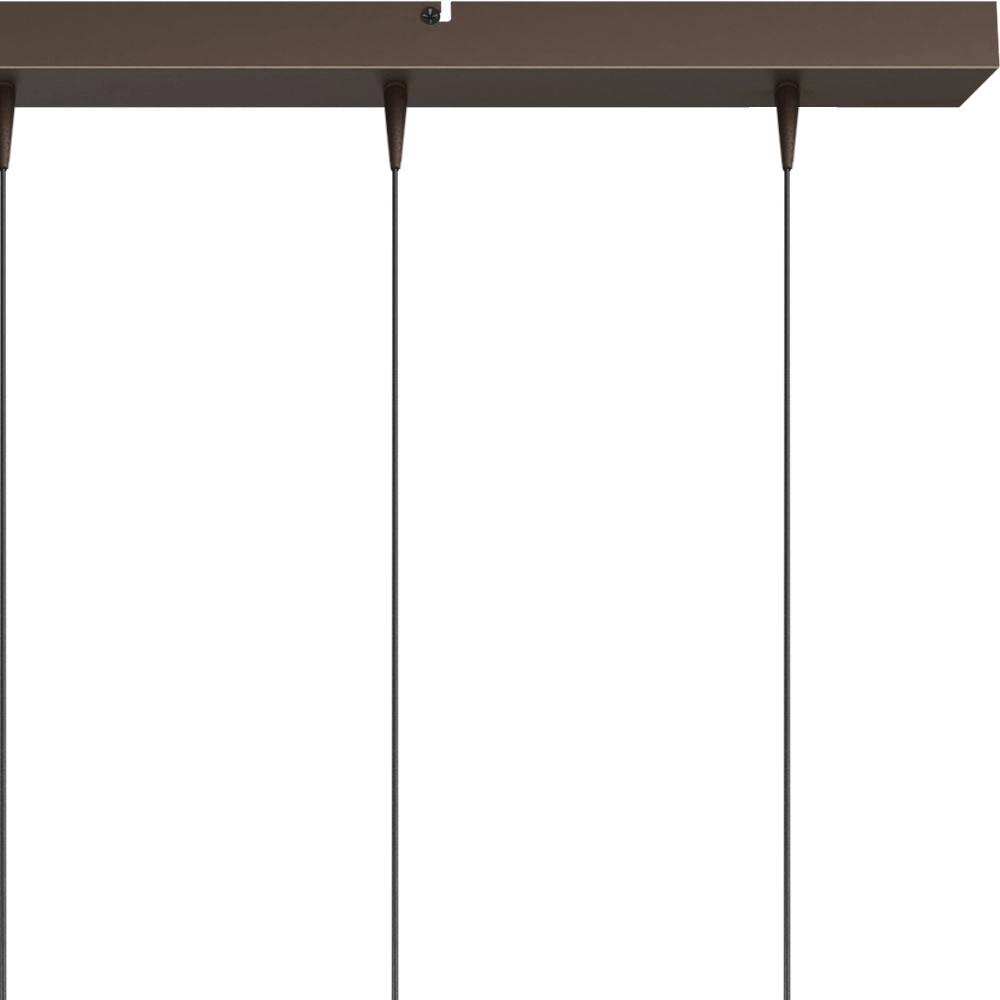 5-light pendant lamp Talana 100cm cocoa brown Ø 6cm DTW Masterlight 8718121361055