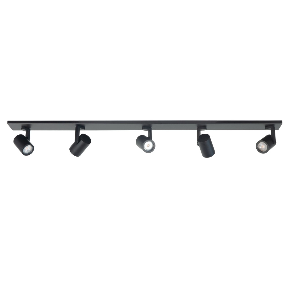 Surface-mounted spot Halo black 5-lights