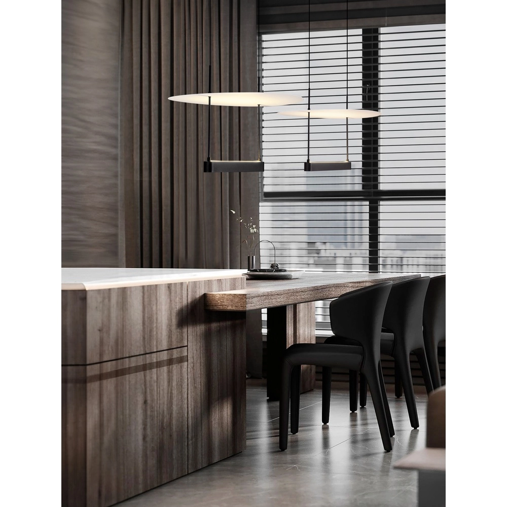 Design pendant lamp Diona Ø 40cm black with white Lyora 5212017451422