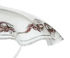 Pendant lamp Vetro Flowerprint corrugated white Eglo 9002759304102