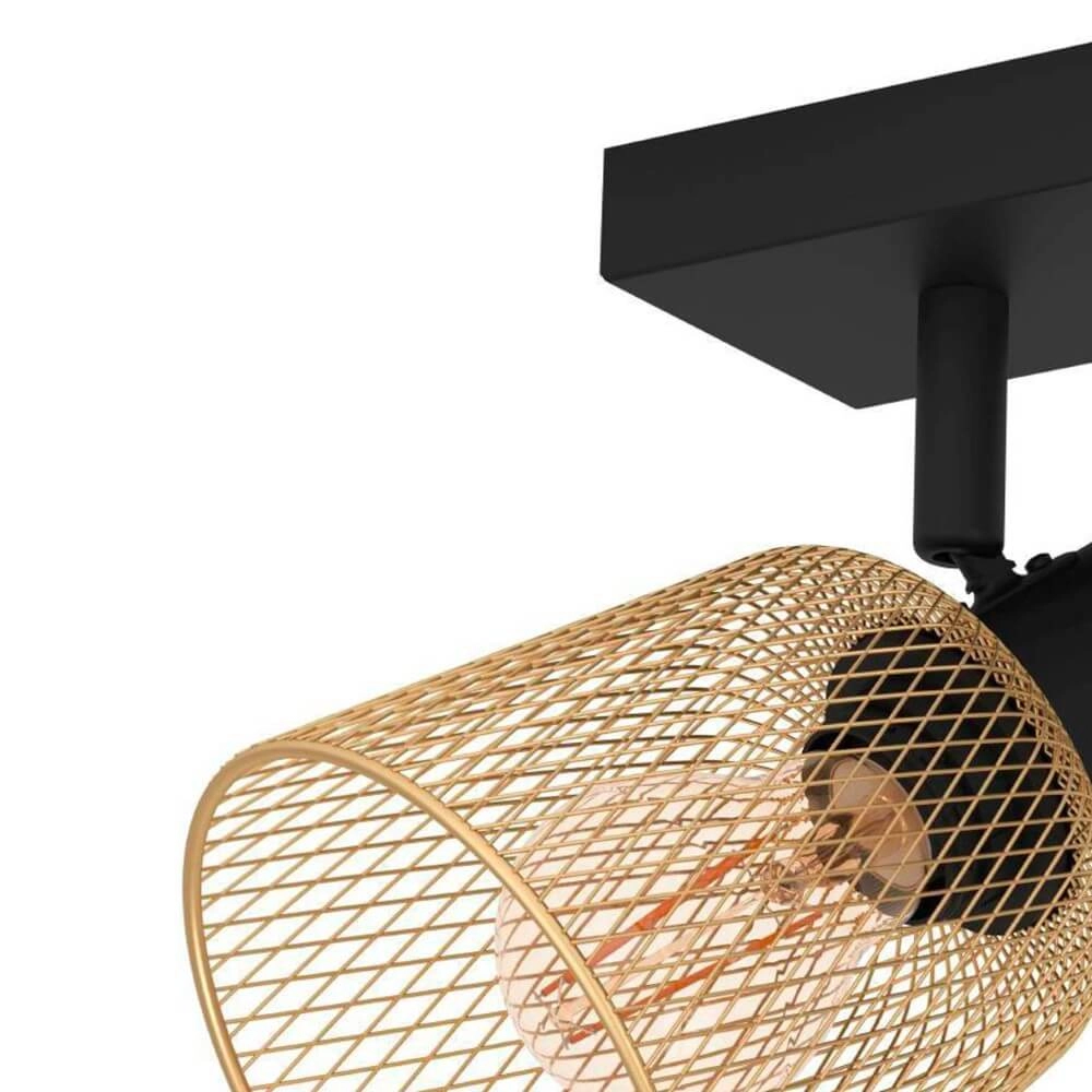 Ceiling lamp Coslada 2-light - gold with black Eglo 9008606262069
