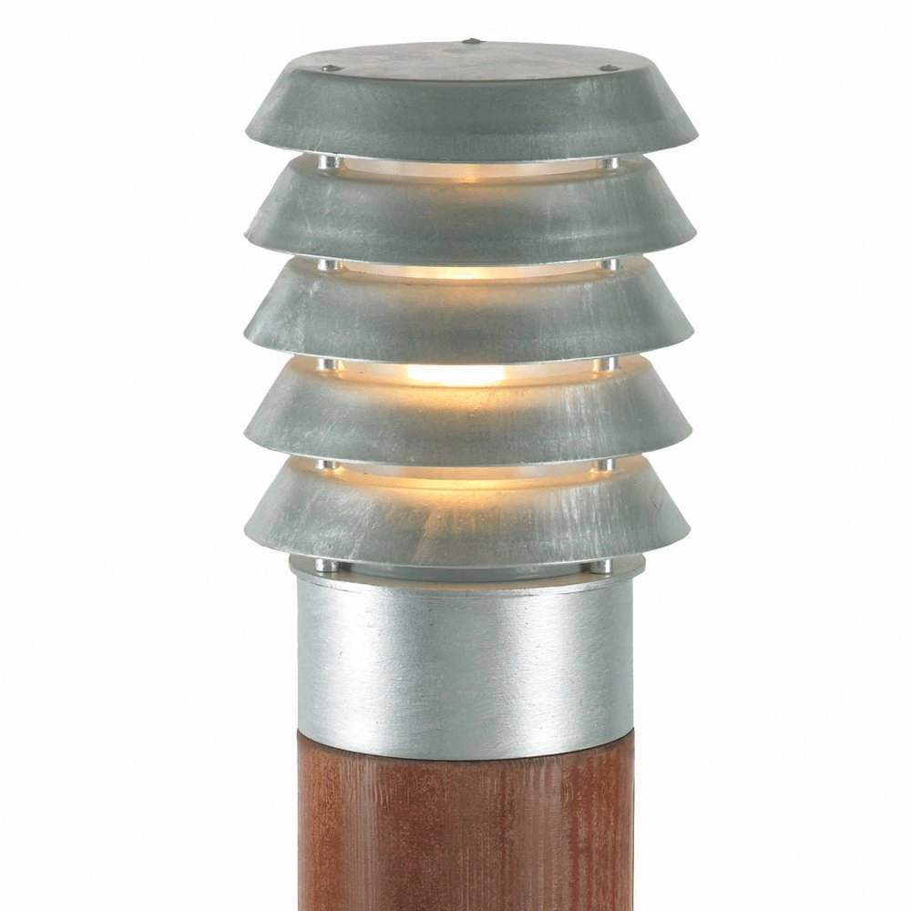 Zinc terrace lamp Selhalm with wood Franssen 7042891440636