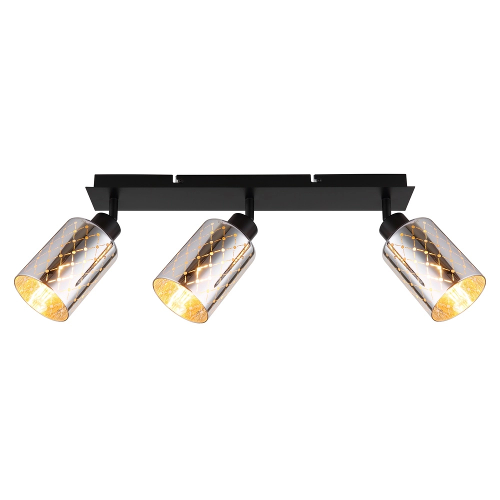 Design ceiling lamp Alonso 3-light black Globo 9007371569250