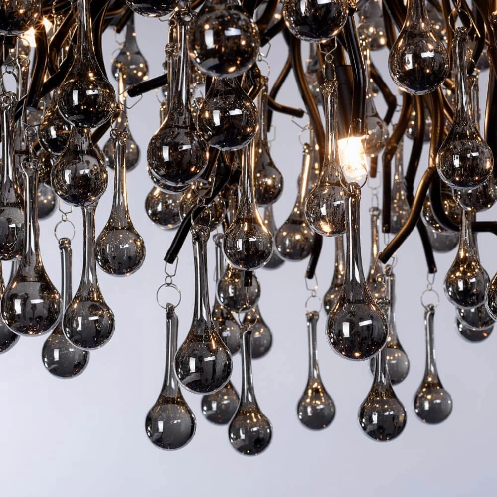 Unique chandelier Icicle black Paul Neuhaus 4012248377567