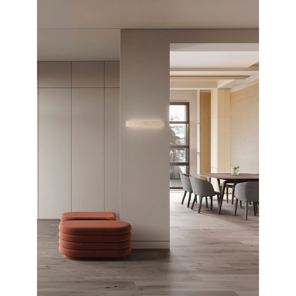 Sleek wall lamp Alyssa sand brown