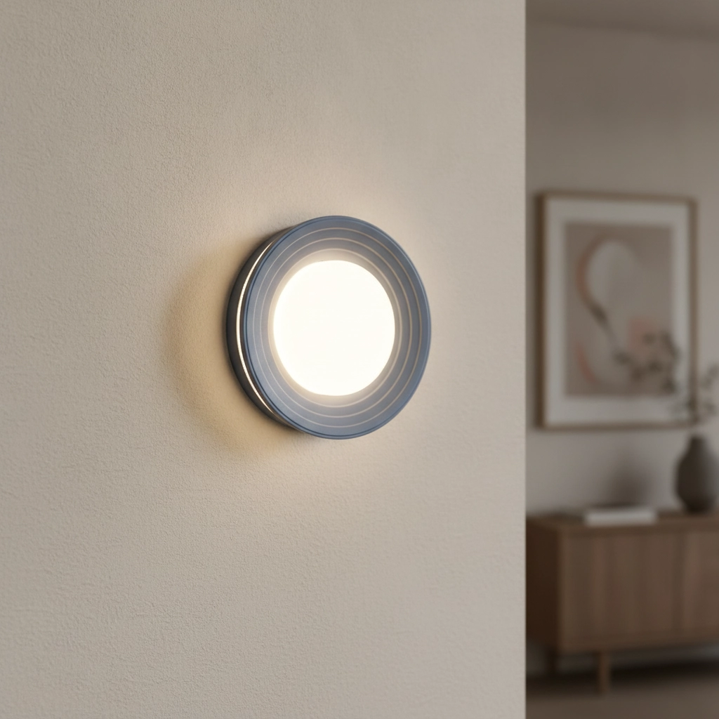 Wall lamp Orbique light blue Ø 16cm