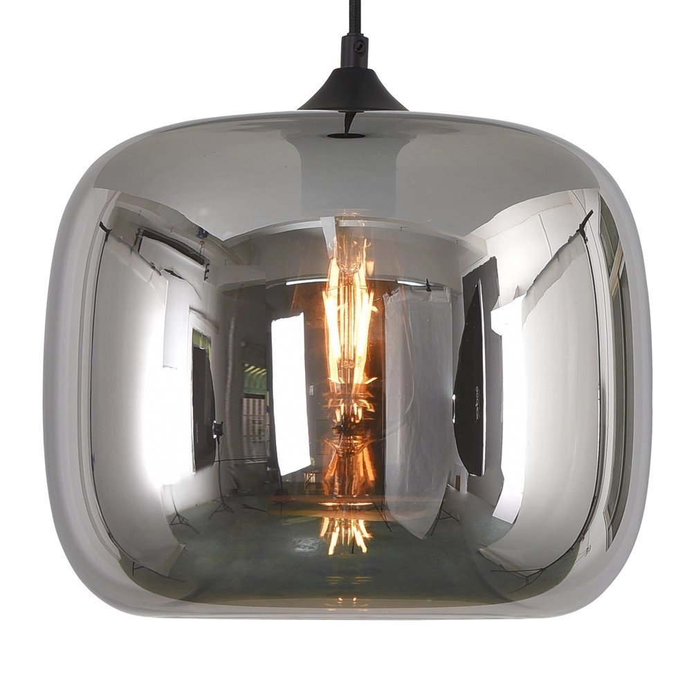 Smoke glass pendant lamp Preston-28