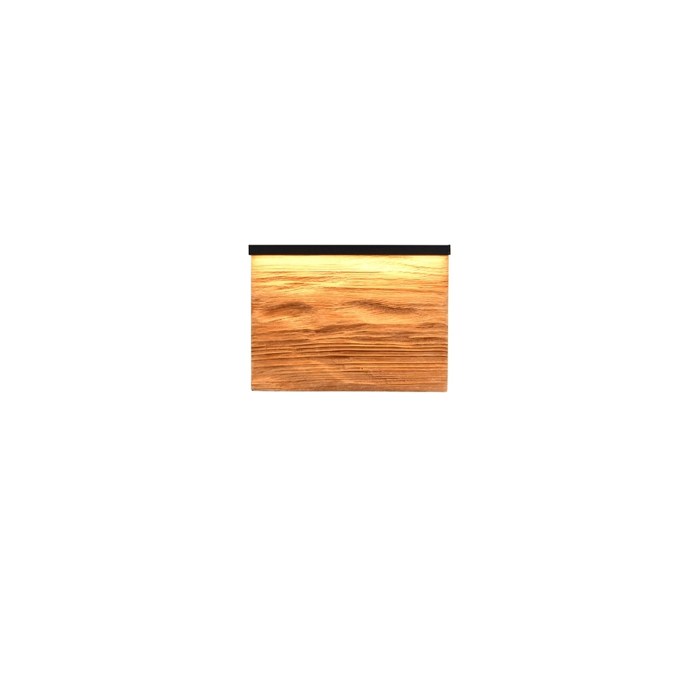 Design wall lamp Kalea black with wood 20cm Trio 4017807661385