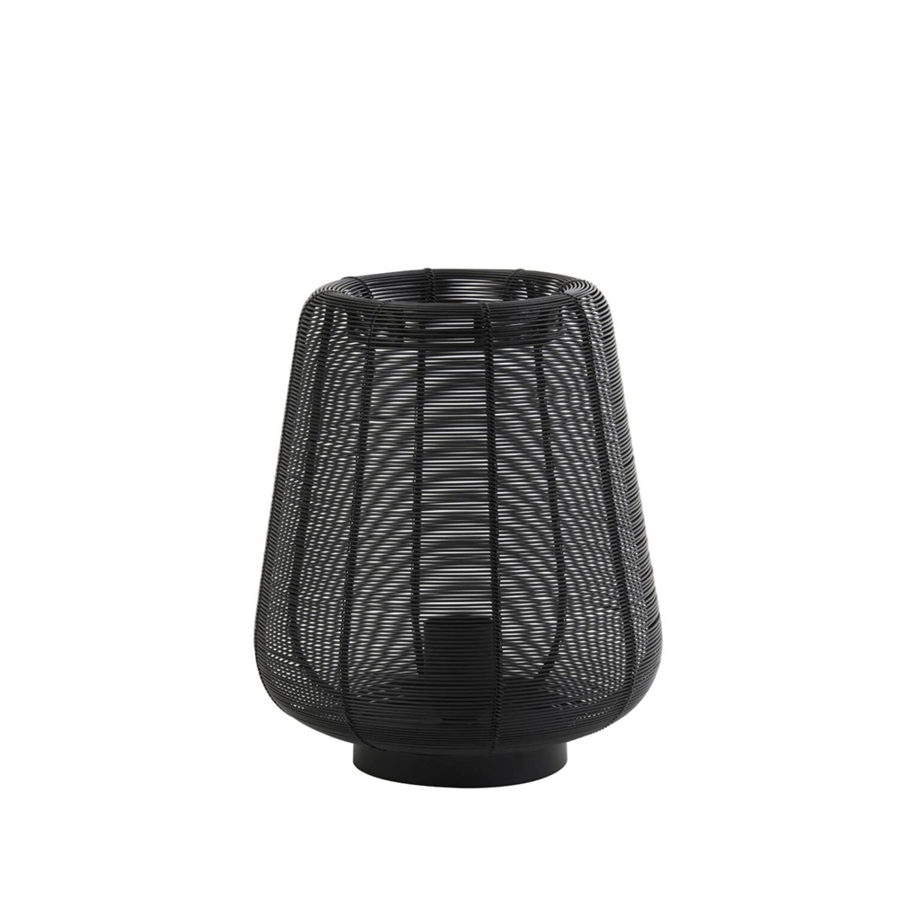 Black table lamp Adeta Ø 22cm