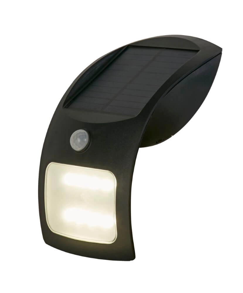 Black wall lamp Solar design Searchlight 5053423241449